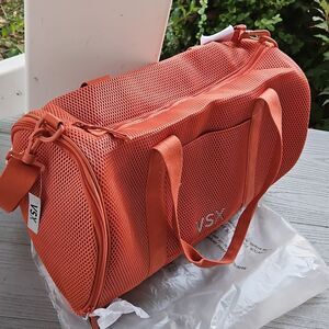 VSX Sports Duffle Bag W Shoe Compartment In Vibrant Mesh Orange NEW MSRP $60